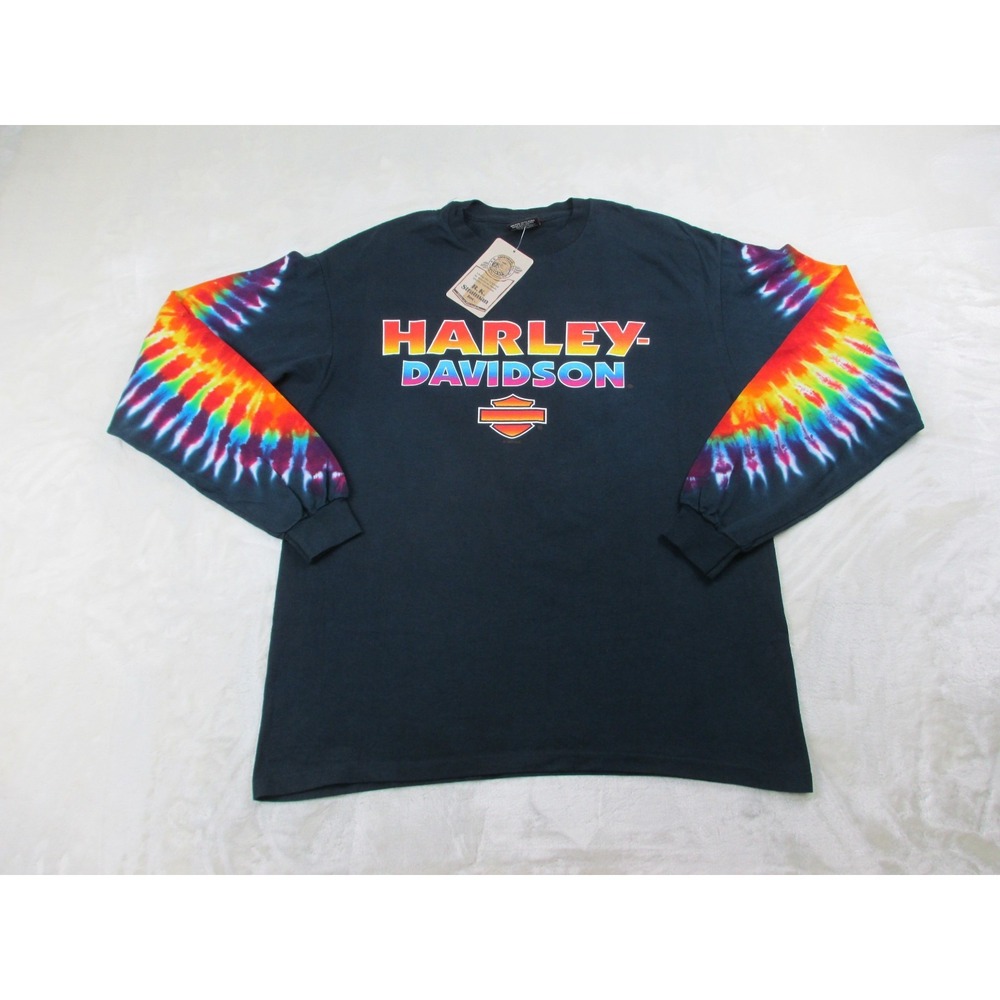 NEW RARE VINTAGE Harley Davidson Shirt‎ Mens Extra Large Blue Woodstock 1998*